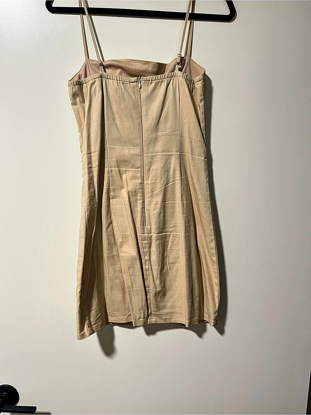 Nasty Gal Button Front Mini Dress in Beige Size US 6 - Picture 2 of 3